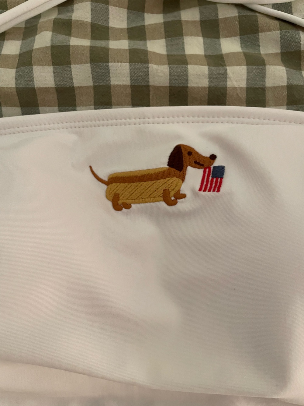 Viral Embroidered Dachshund Bikini Top